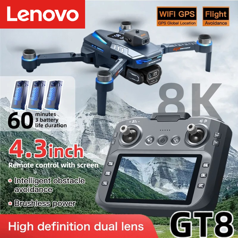 Drone Multispectral - Lenovo GT8 Drone 8K Professionele Dual
